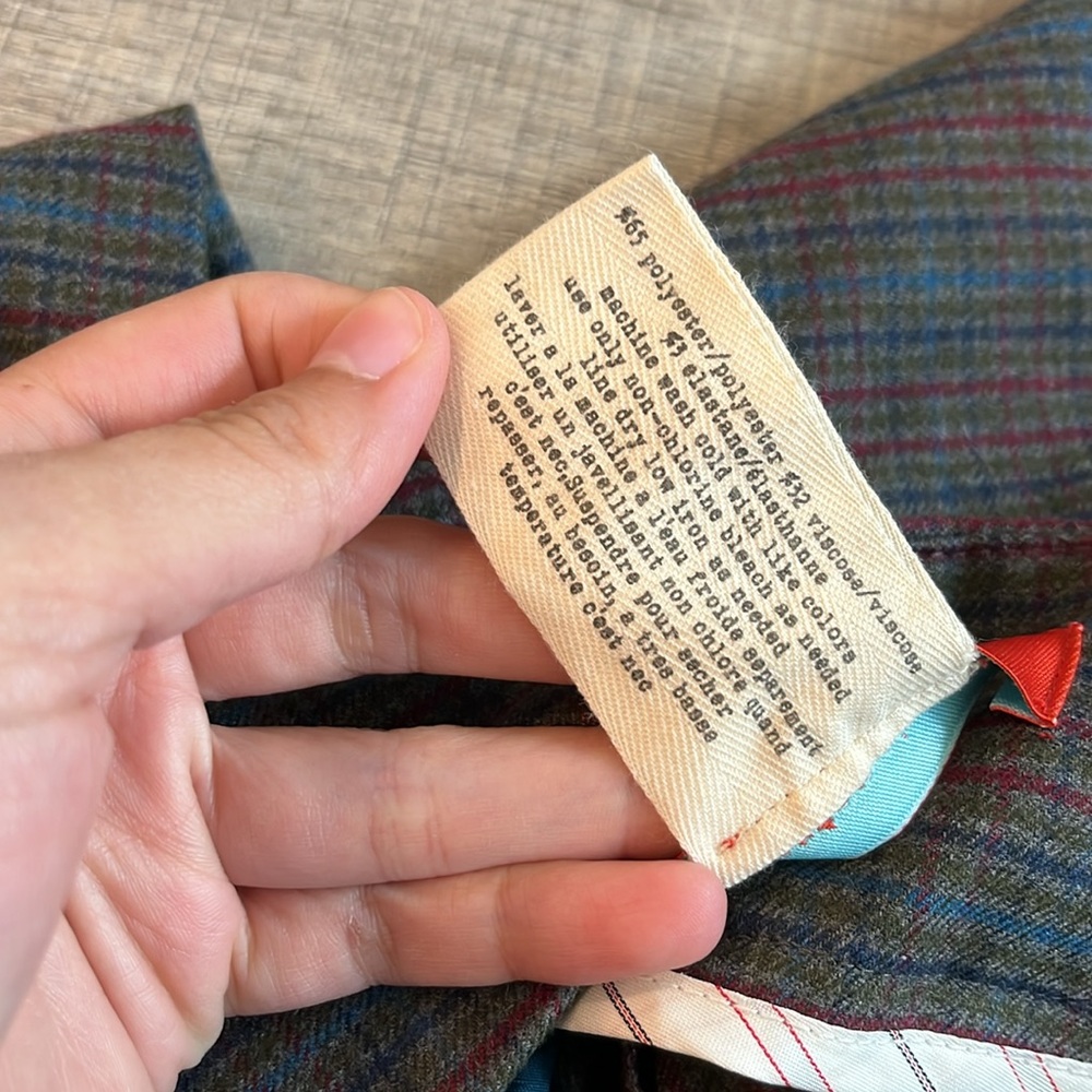 Anthropologie Cartonnier Plaid Cuffed Pants Trousers - Picture 8 of 8